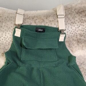 Cider Forest Green Fleece Overalls